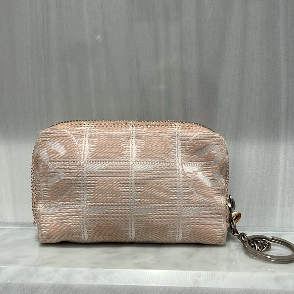 CHANEL Travel Line Coin Purse Case Beige Tan EUC - Picture 5 of 12
